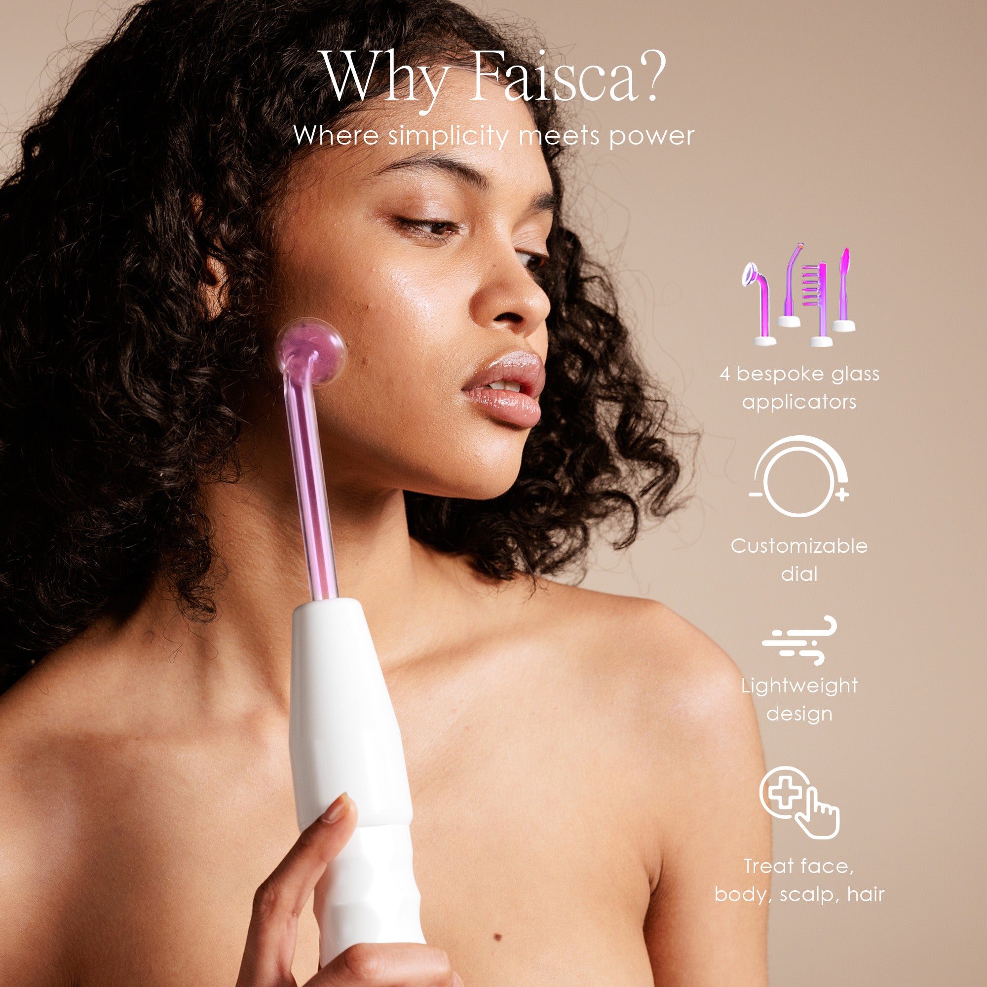 Faisca argon high frequency wand listing features such as 4 glass applicators